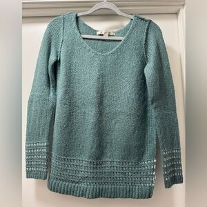 LC Lauren Conrad Seafoam V-Neck Sweater